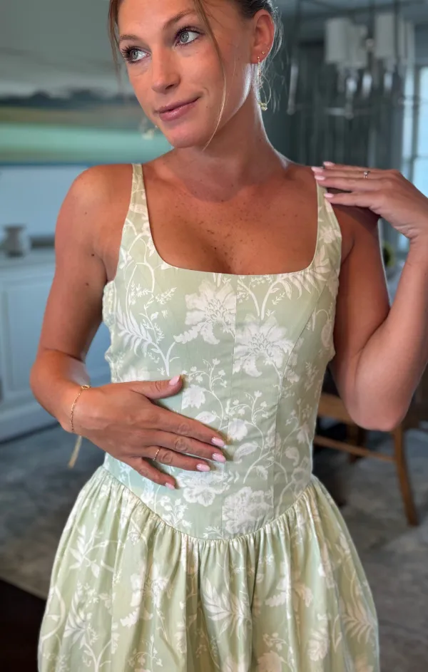 Garden Julep Midi Dress Travel-Essential Cozy Drape