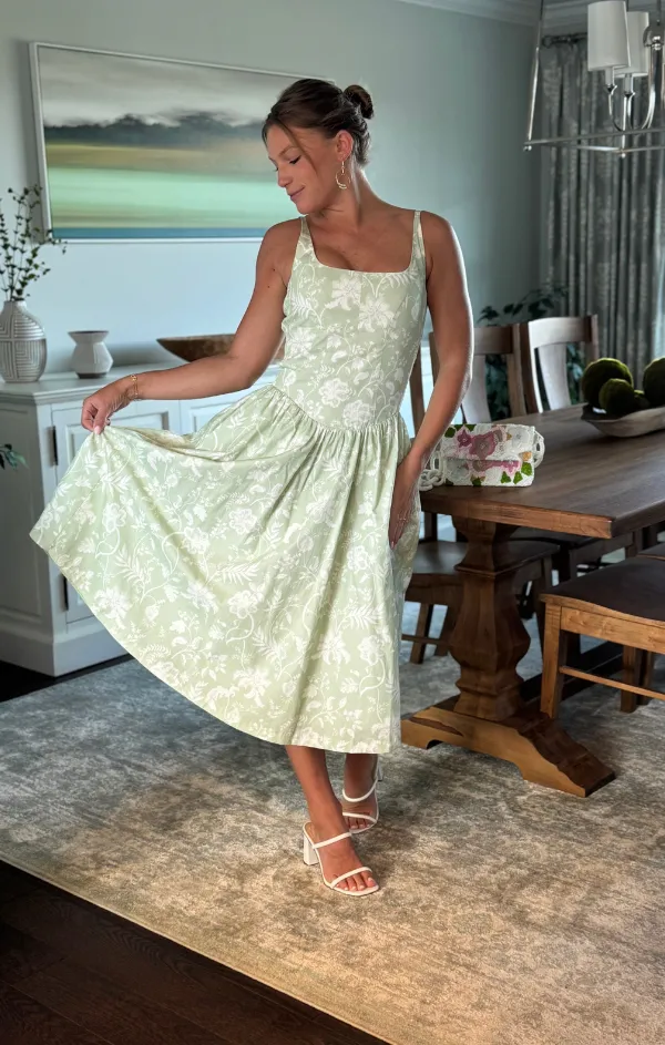 Comfy Fit Wear Garden Julep Midi Dress