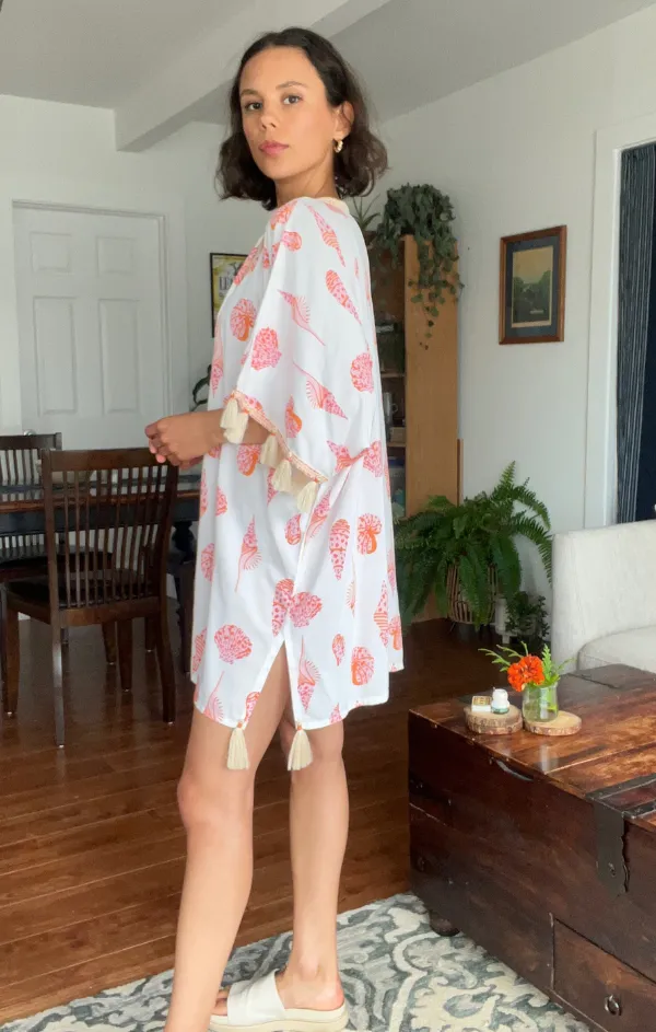 Seashells Short Kaftan Relax Line Clean Stitch