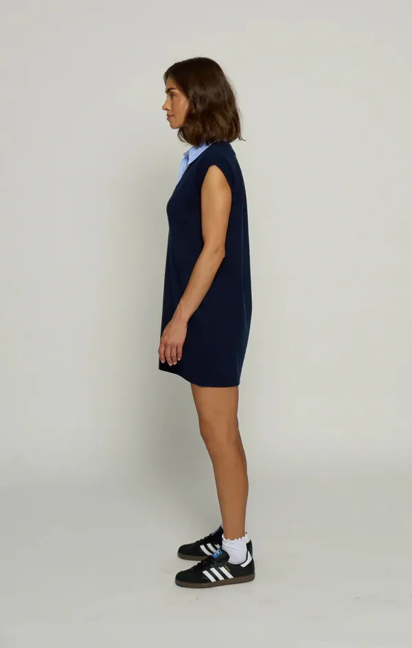 Sleeveless Twofer Dress Brunch Outfit