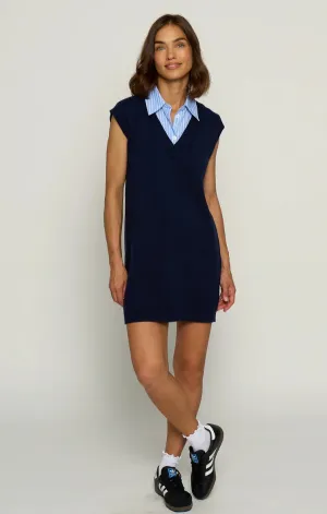 Clean Stitch Cozy Cut Sleeveless Twofer Dress