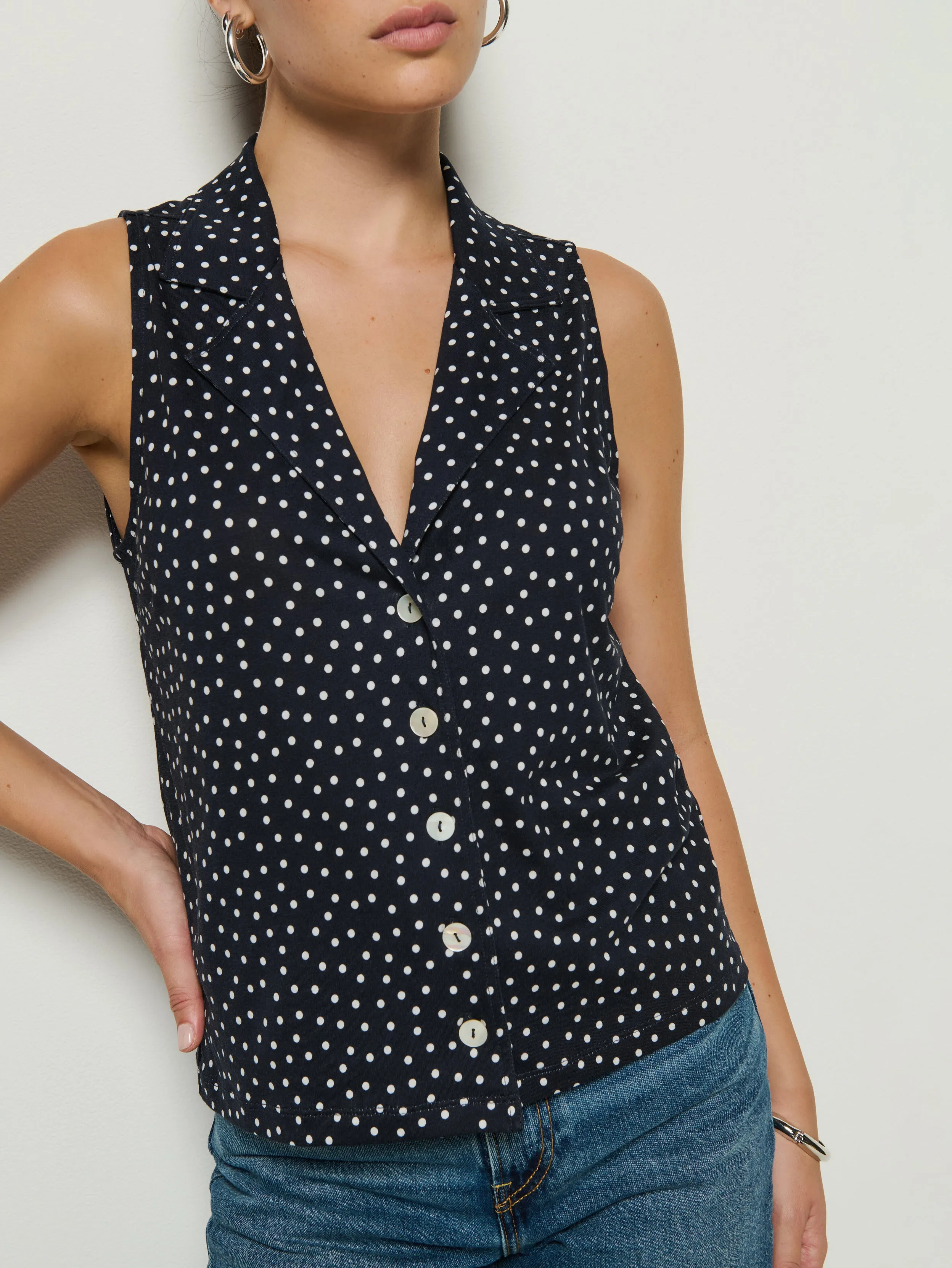 Relaxed Everyday Wear Caia Polka Dot Tank