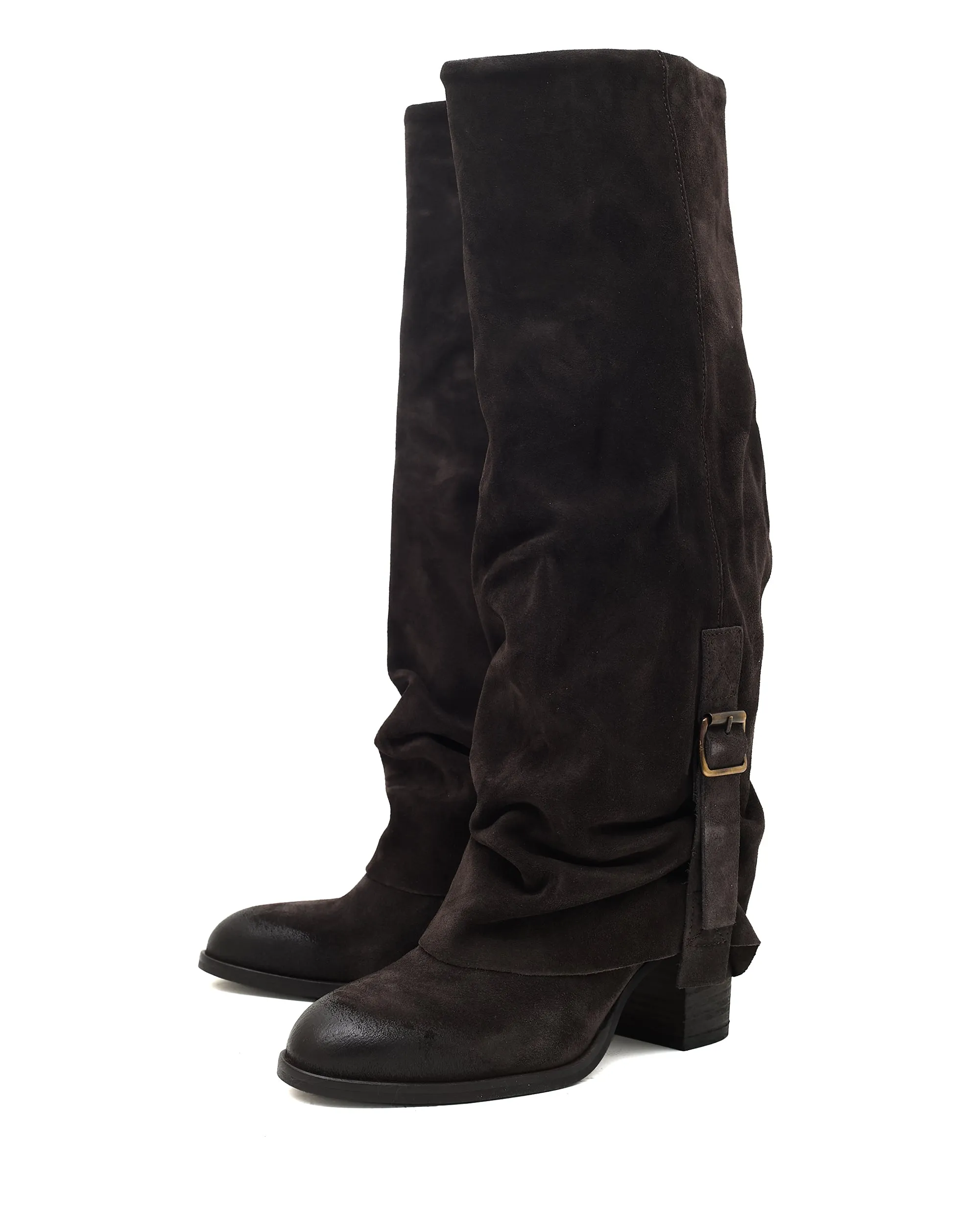 Slip-Resistant Sole Minimal Color Elena Castagna Camoscio