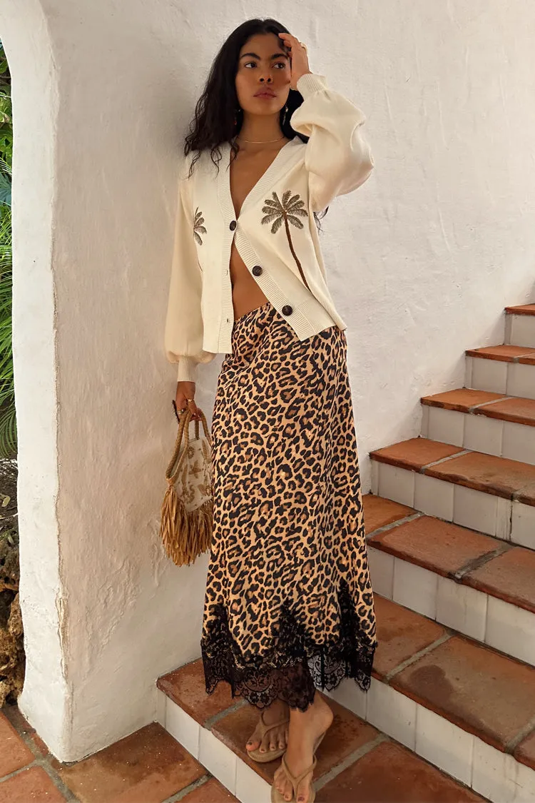 Embroidered Palm Boob Cardigan FrictionReduced Sleeve Construction