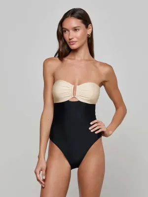 Emilia Bandeau One-Piece Swimsuit Poolside Glam Relaxation Wear