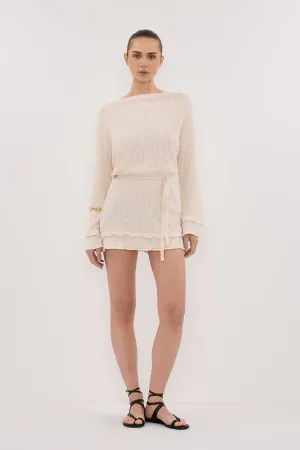 MAX NATURAL KNIT MINI DRESS Drapey Fabric