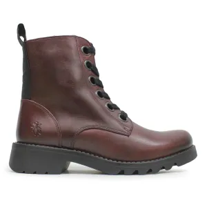 Warm Comfort Fly London RAGI539FLY Rug Leather Women's Ankle Wine Boots