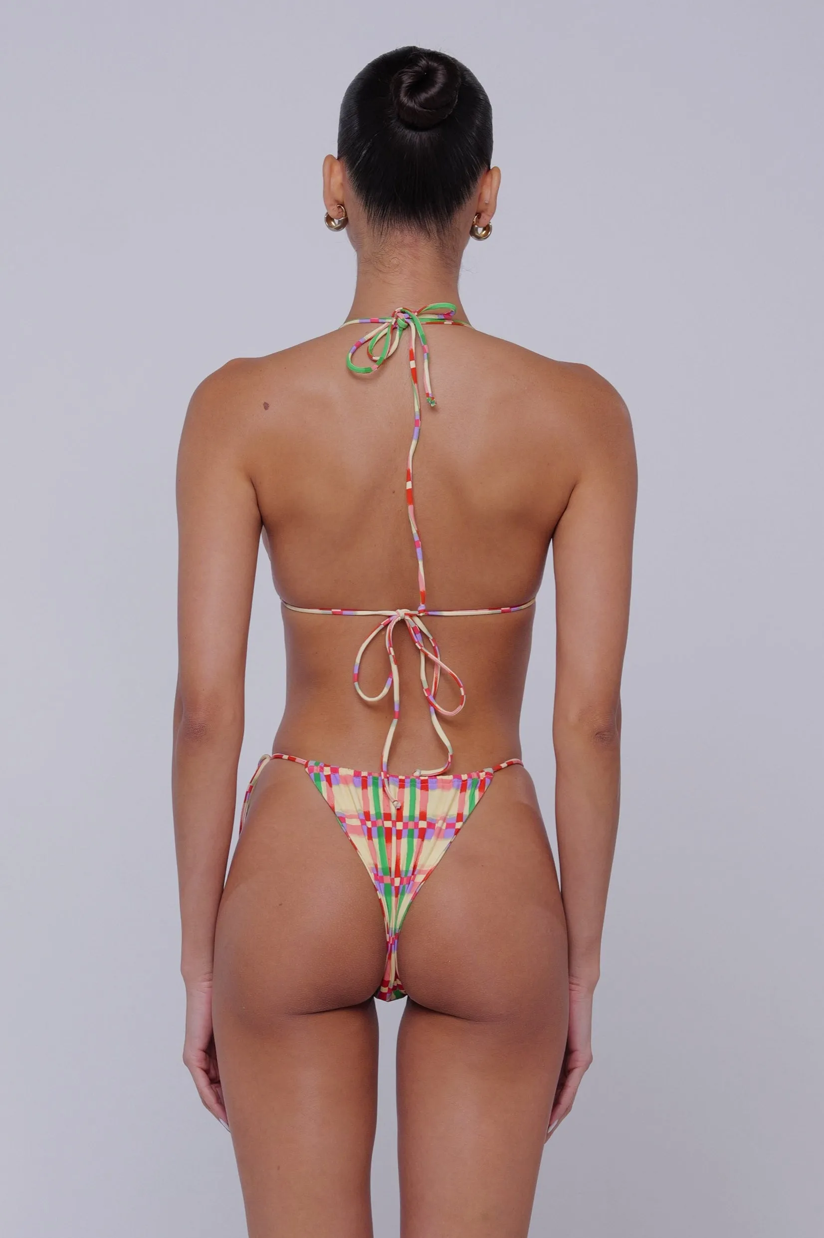 Ernie Bikini Bottom in Plaid Summer Attire