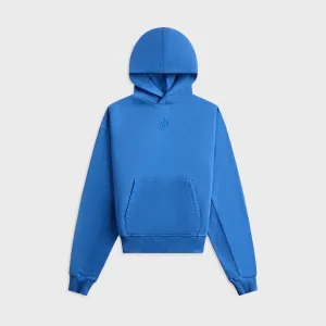 JW Anderson Anchor Embroidery Cropped Hoodie - Bright Blue Basic Wear