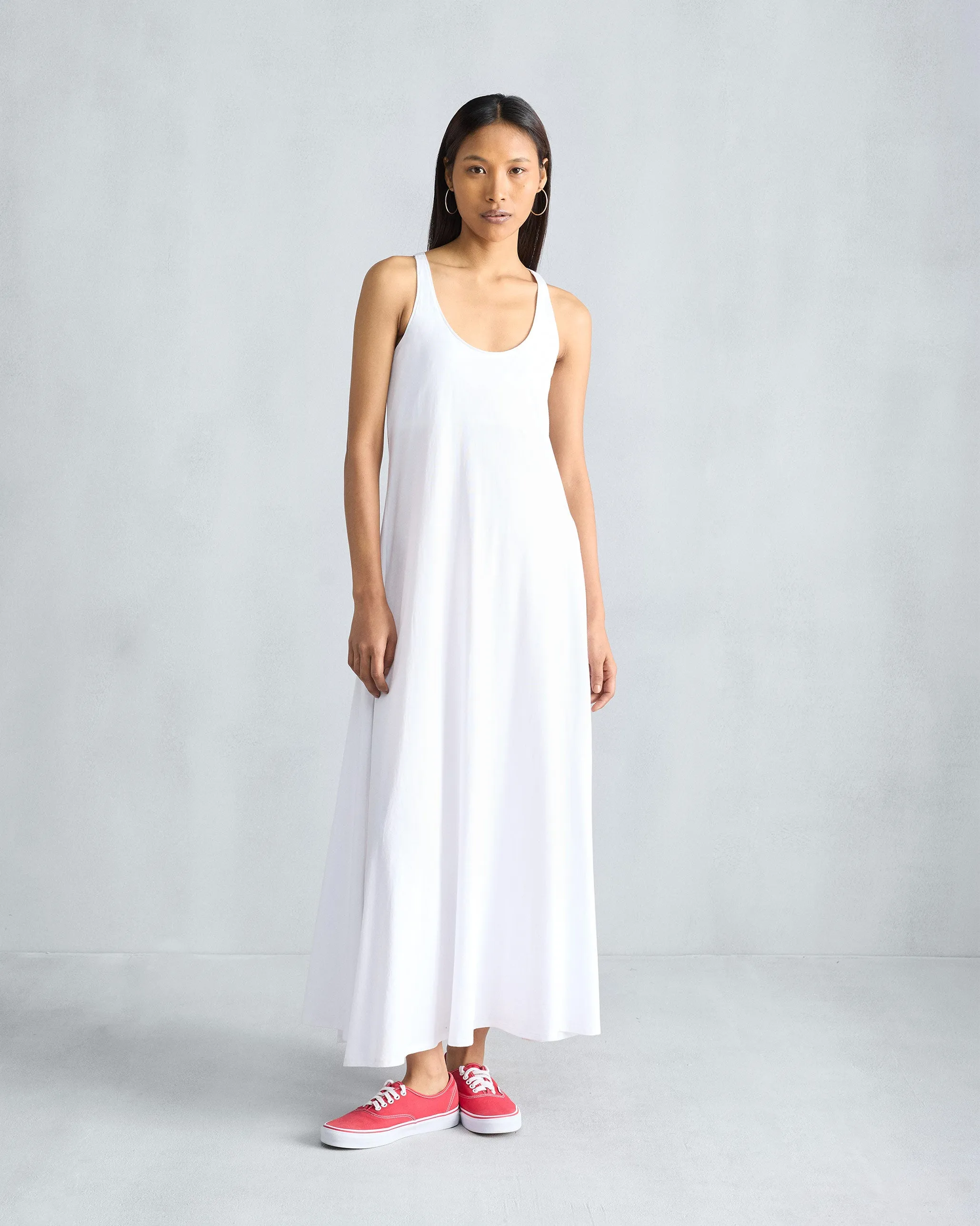 Recycled-Material Esther Dress - White