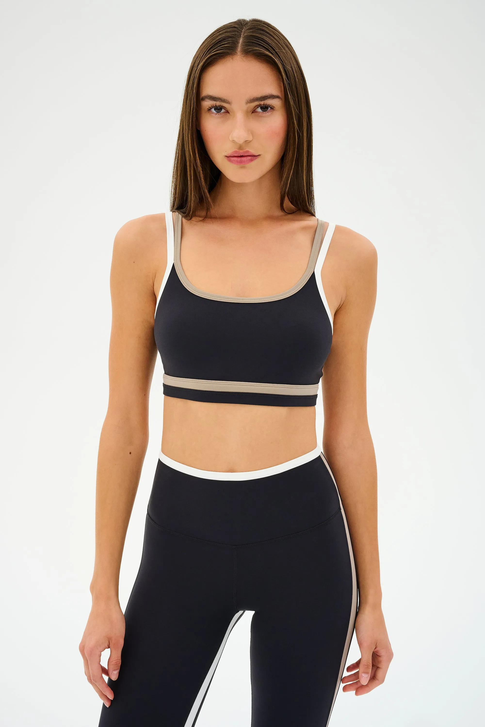 Eva Rigor Double Strap Bra - Black/Latte Durable structure adjustable material