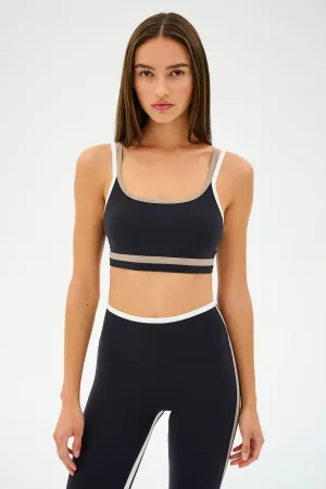 Eva Rigor Double Strap Bra - Black/Latte Durable structure adjustable material