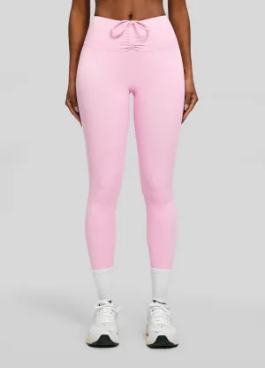 Tied Front Shaping Leggings Mesh Ventilation Zones Flexible Stretch Material
