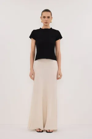 LEO BLACK KNIT TOP Seasonal Fit Lounge Vibe