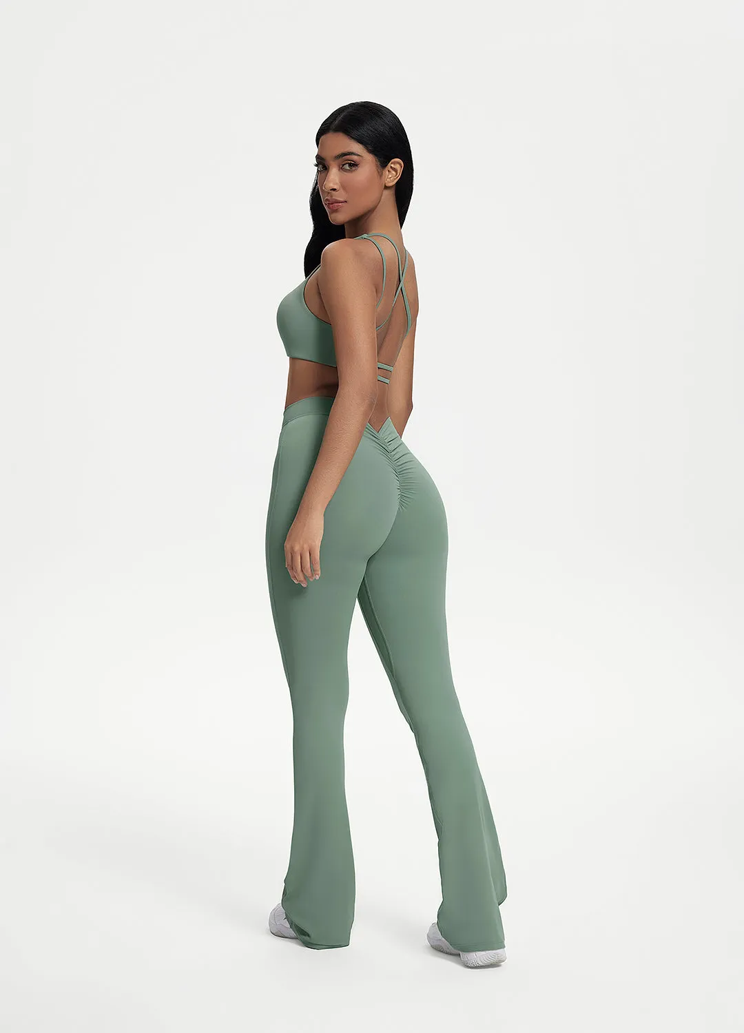 Comfortable and stylish Scrunch Back Flared Leggings