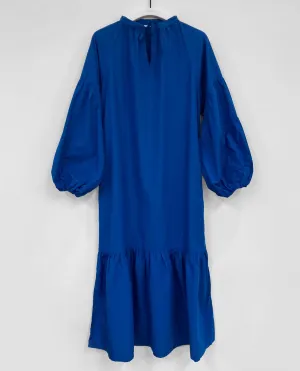 Odessa Organic Cotton Dress In Cobalt Festive Wear