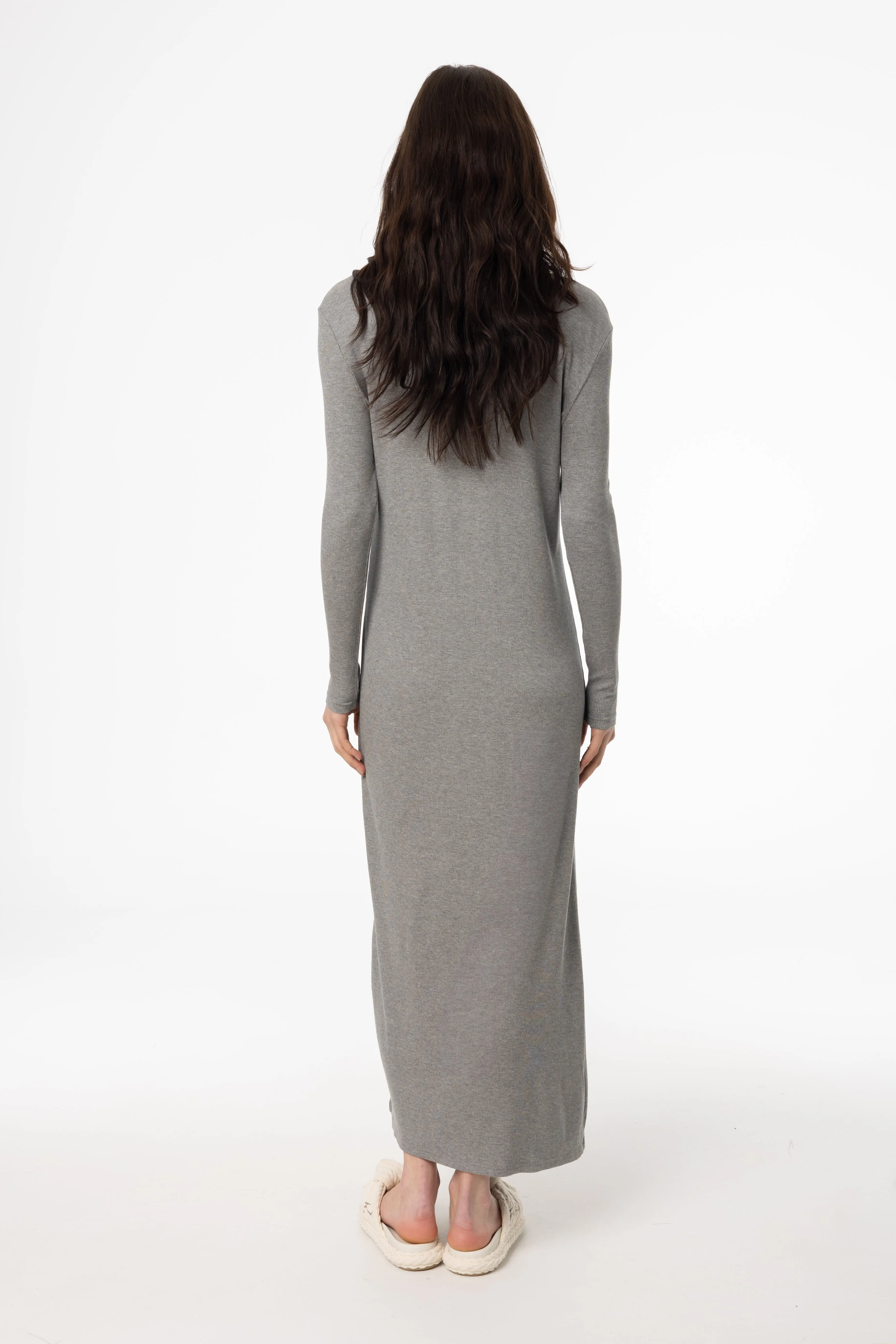 Smooth Fit Grey Cardi Maxi Dress