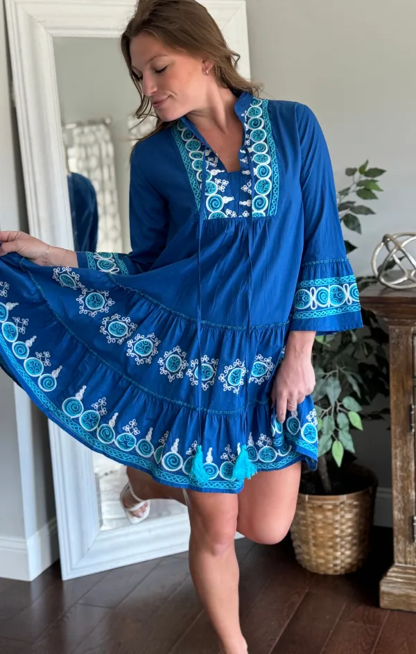 Rosemary Embroidered Dress Office Shape