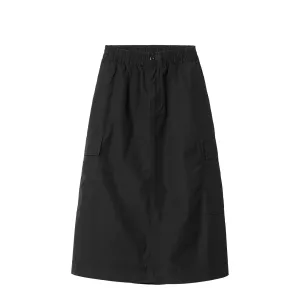 Casual Moments Carhartt WIP Womens Jet Cargo Skirt Black Rinsed