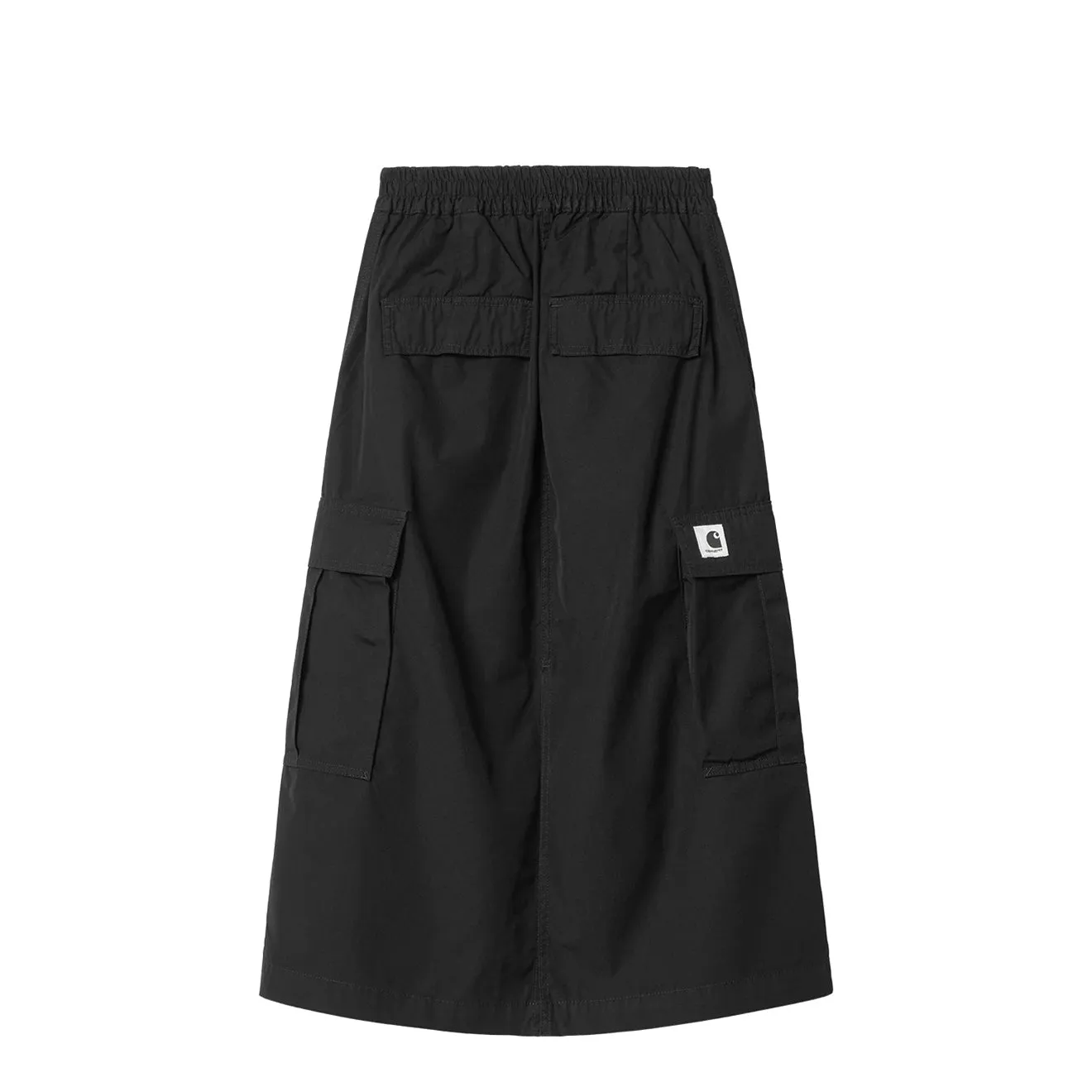 Carhartt WIP Womens Jet Cargo Skirt Black Rinsed Side Slit Non Restrictive Fit