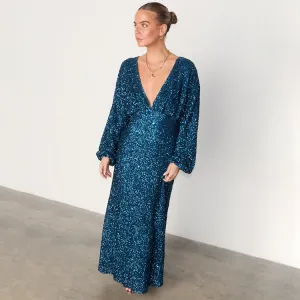 Teal Sequin Emma Dress Flattering Look Wear garden wedding