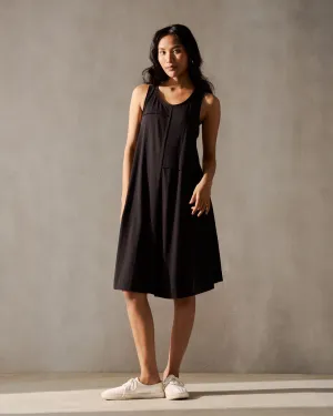 Fez Dress - Black Comfort Stretch Scandi Clean