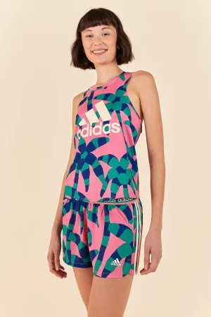 Frictionless Movement Seamless Waistband Adidas Farm Pacer Shorts Magenta