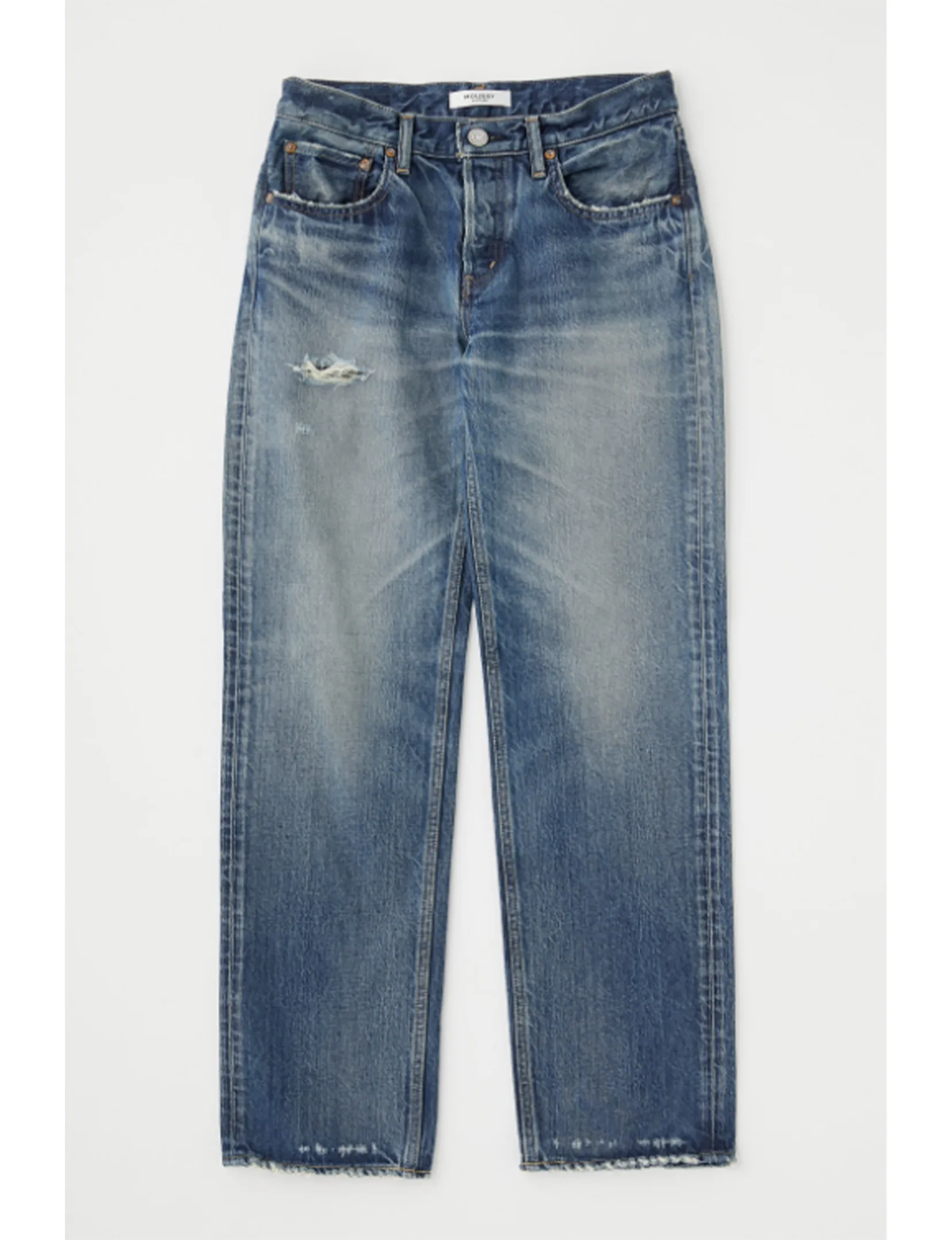 Flemington Low Straight Leg, Blue Multi Panel Construction