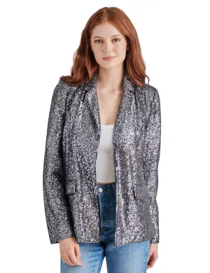 Payton Sequin Blazer, Silver Grey Stretch Enhanced Mobility Zones