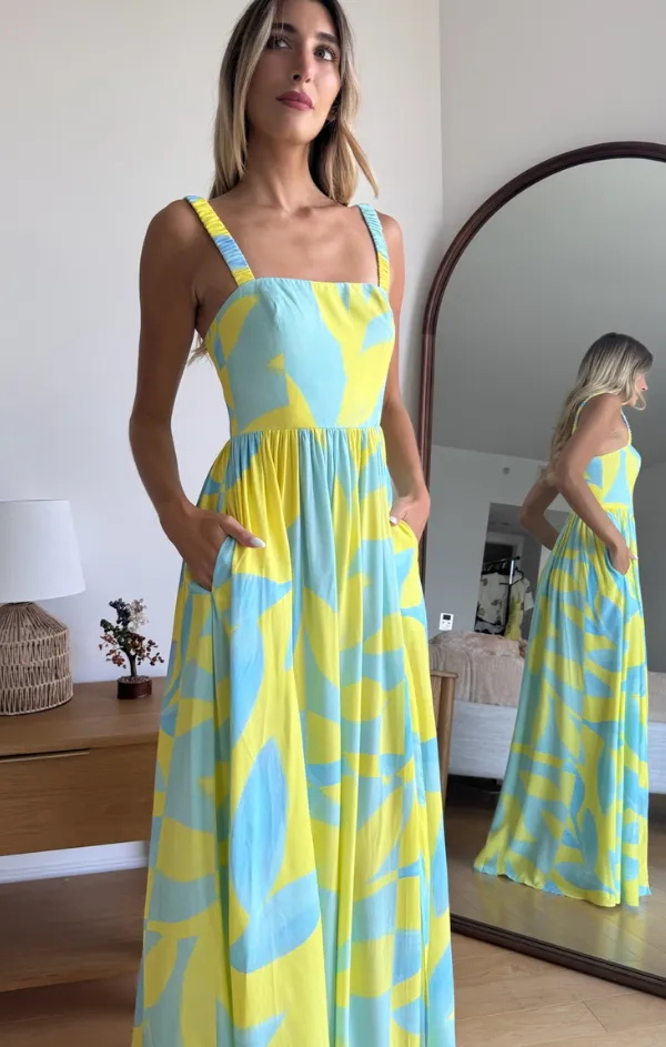 Florence Maxi in Echo Print Work Friendly