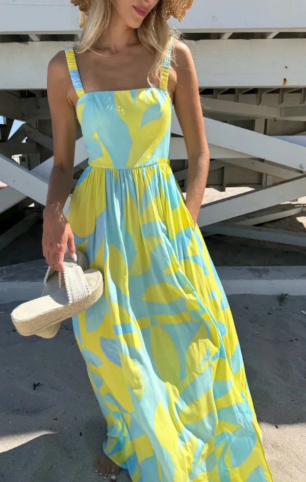 Bodycon-Fit Florence Maxi in Echo Print