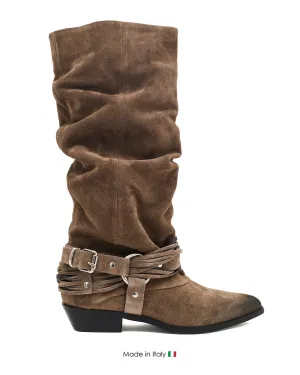 Eliza Sesamo Camoscio Suede Adjustable buckle