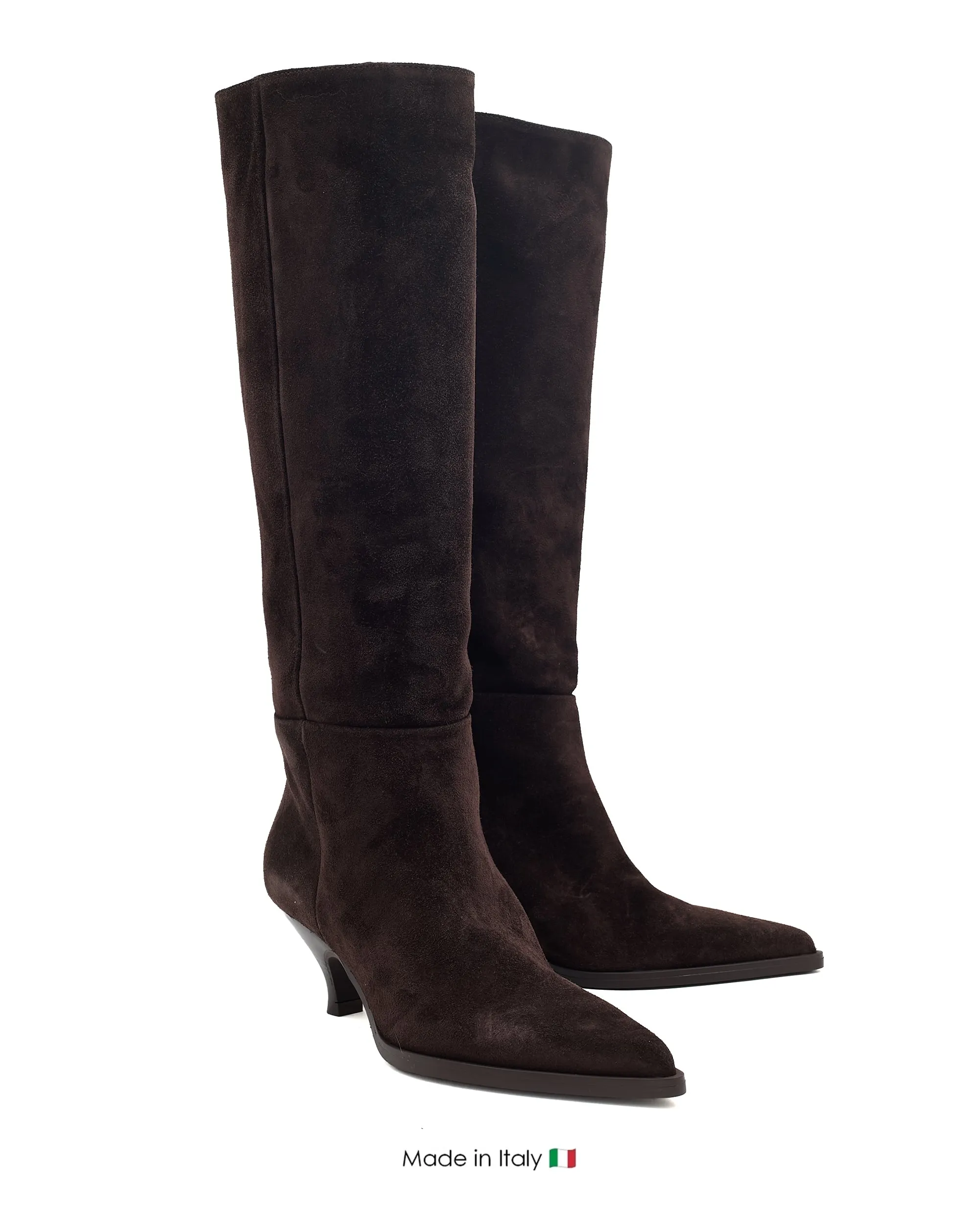 E4351 Dark Brown Boot Suede Seamless Interior Mud Resistant Mountain Climber