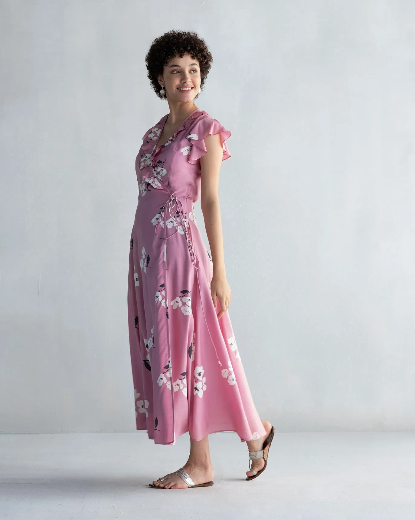 Floral Maxi Dress with Slip - Pink Comfortable and Chic