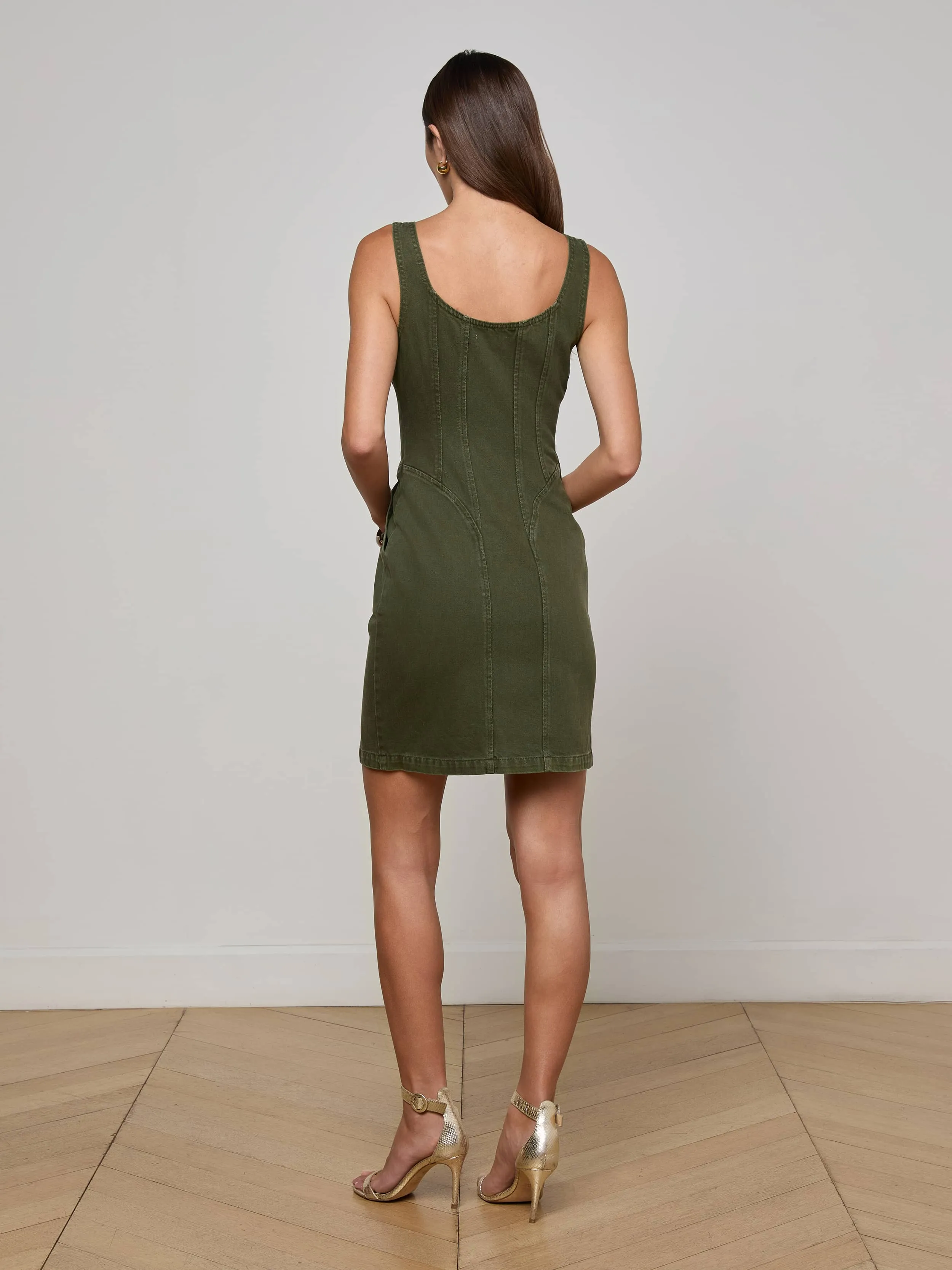 Buckle-Detail Vintage feel Jaxyn Dress