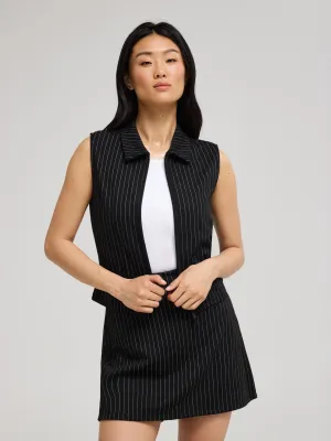 Pinstripe Jacquard Mini Skort High End Quality