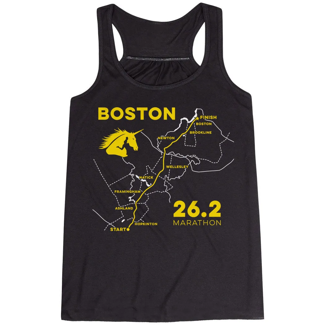 Flowy Racerback Tank Top - Boston Route Strategic Perforations