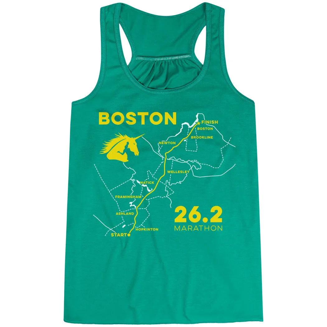 Core Fit Mesh inserts Flowy Racerback Tank Top - Boston Route
