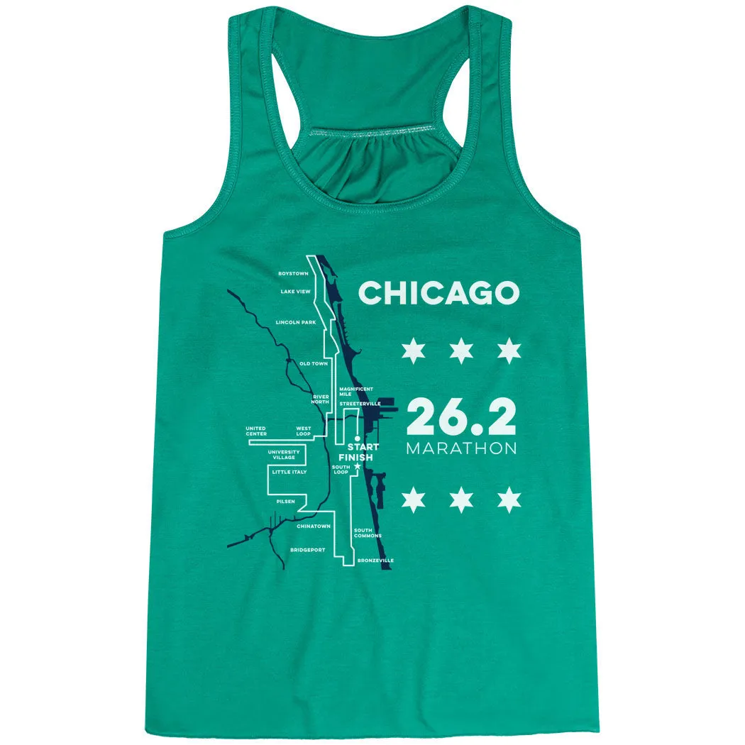 Flowy Racerback Tank Top - Chicago Route day operation Quick Smooth