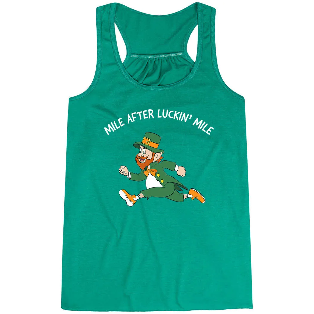 Flowy Racerback Tank Top - Mile After Luckin Mile Reflective Trims