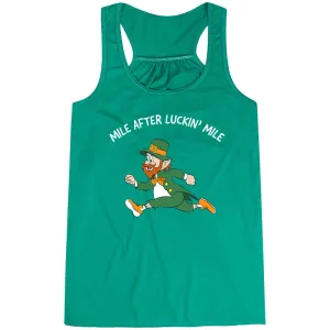 Flowy Racerback Tank Top - Mile After Luckin Mile Reflective Trims