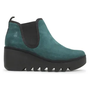 Fly London BYNE349FLY Oil Suede Women's Ankle Petrol Boots Urban Trail