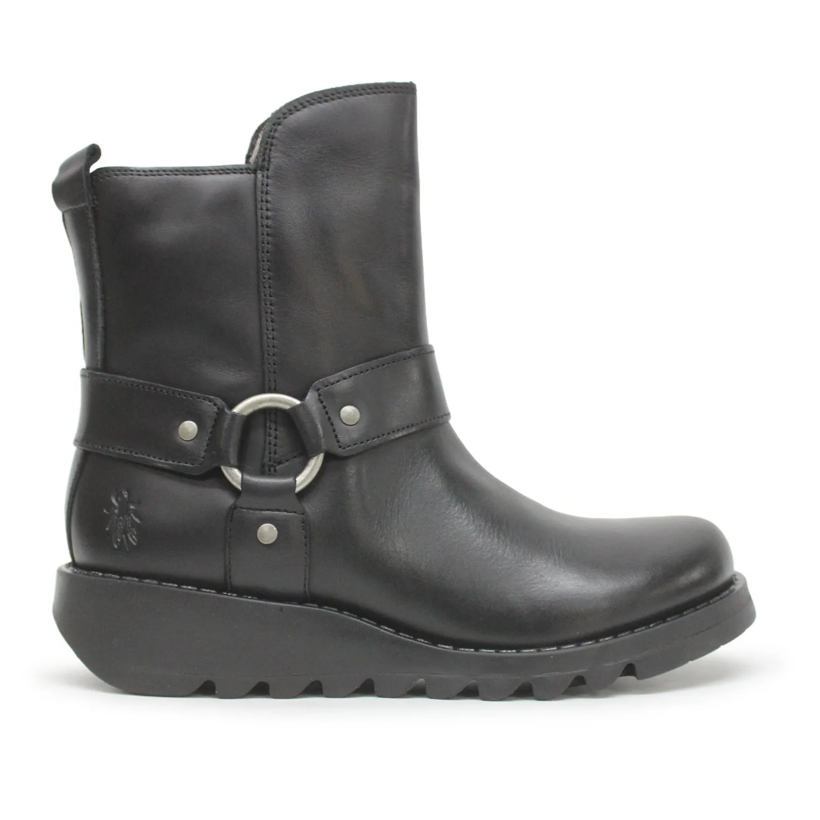 Fly London SOCH136FLY Rug Leather Women's Ankle Black Boots Urban Hiker