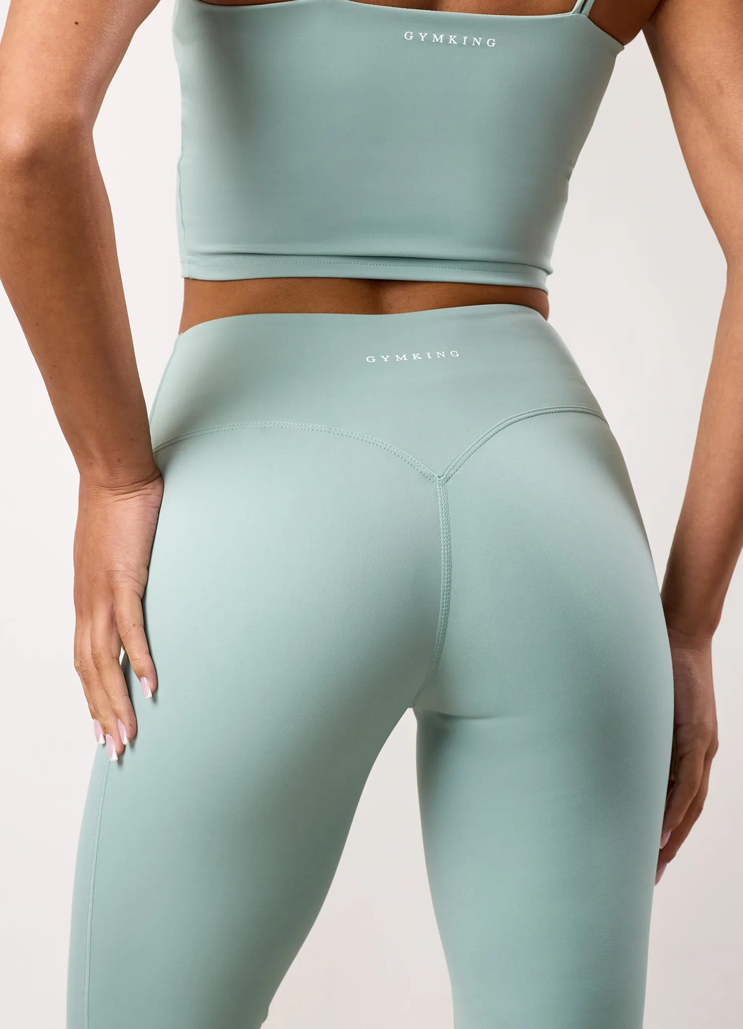 Yoga Class Quick Dry Versatile Layer Gym King 365 Flared Yoga Legging Petite - Green Mist
