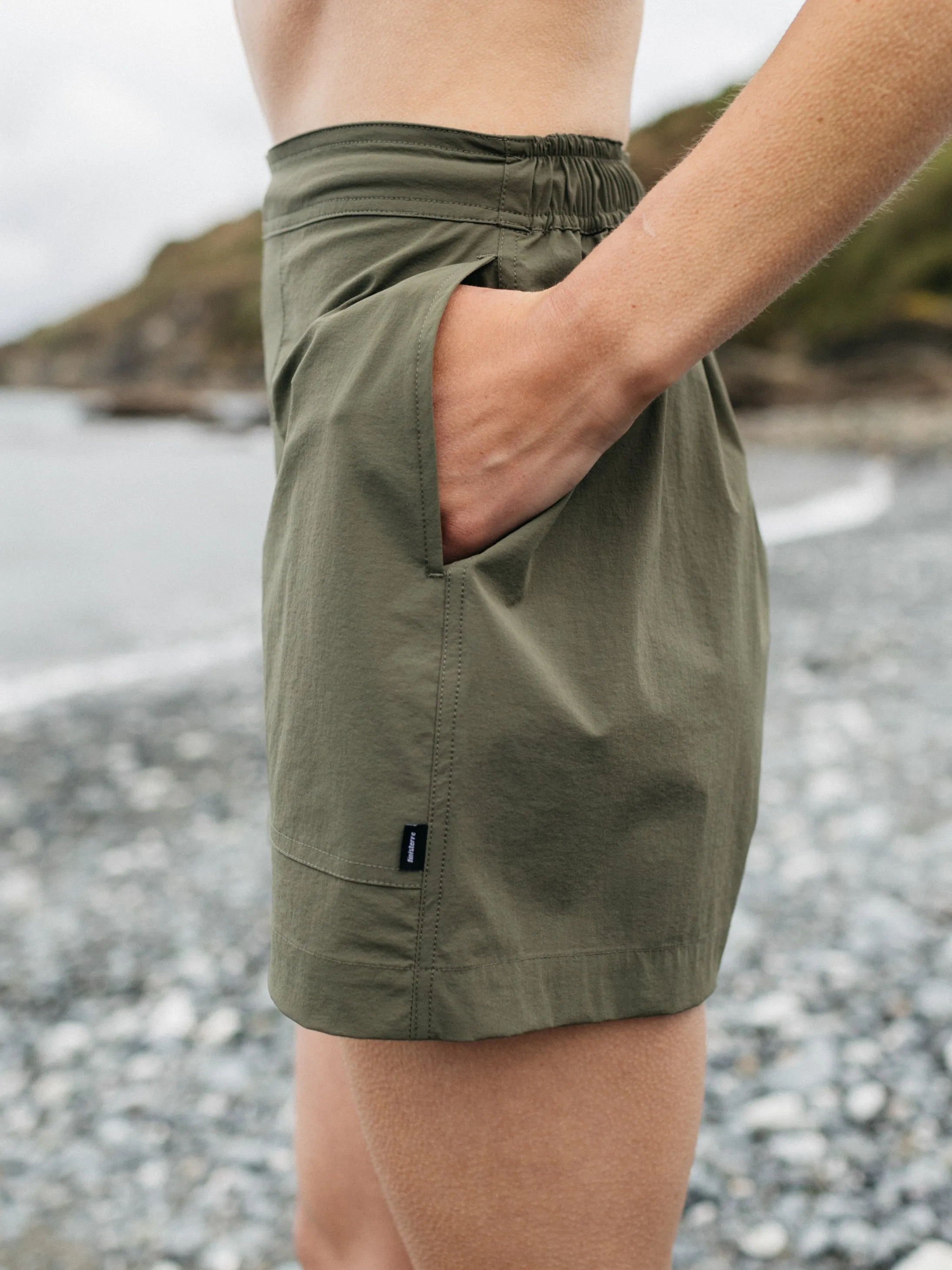 Sunny Beach Day Mesh-Panels Women's Walker Hybrid Short