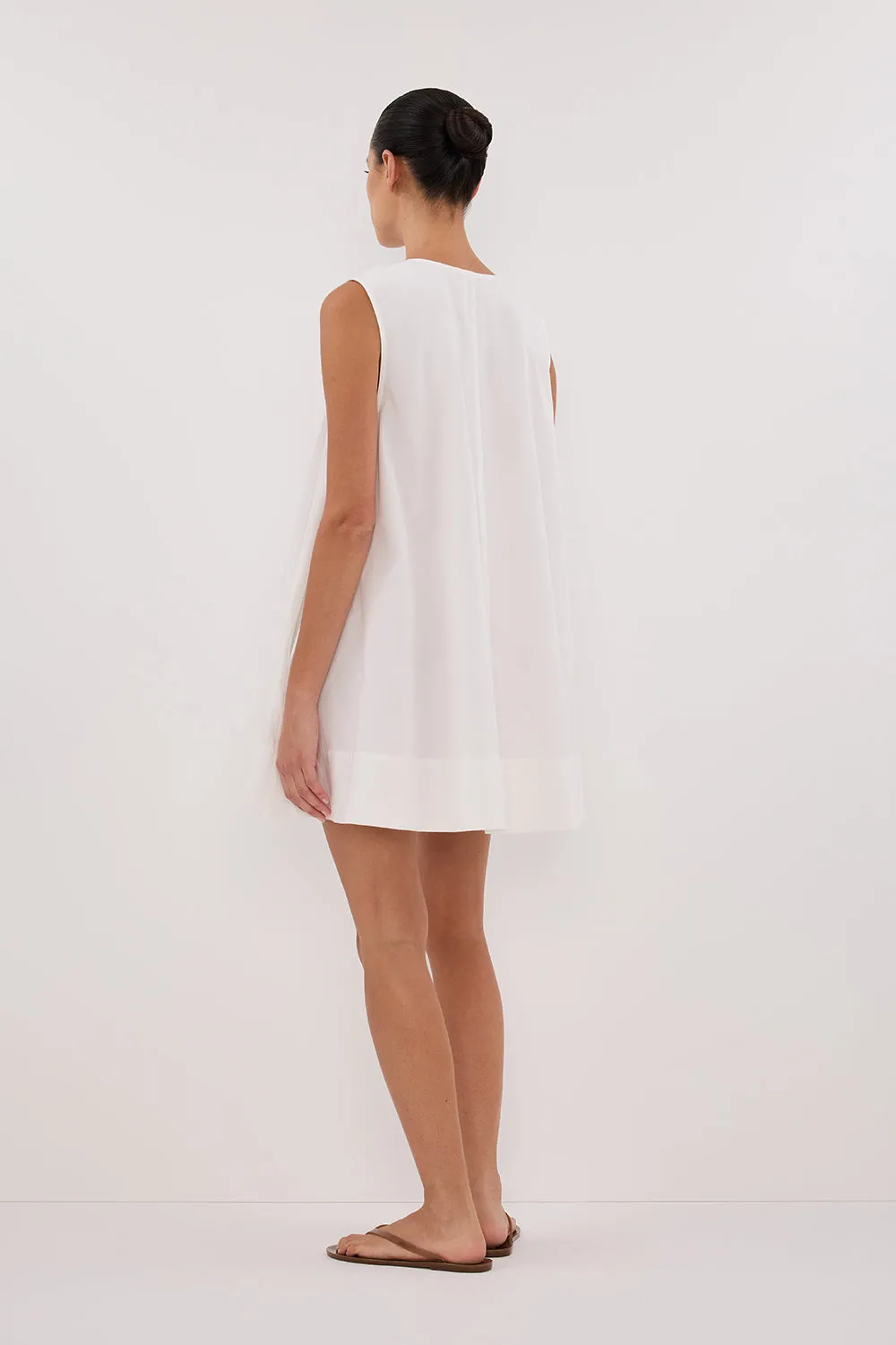 Light Mood GABBY WHITE OVERSIZED COTTON MINI DRESS