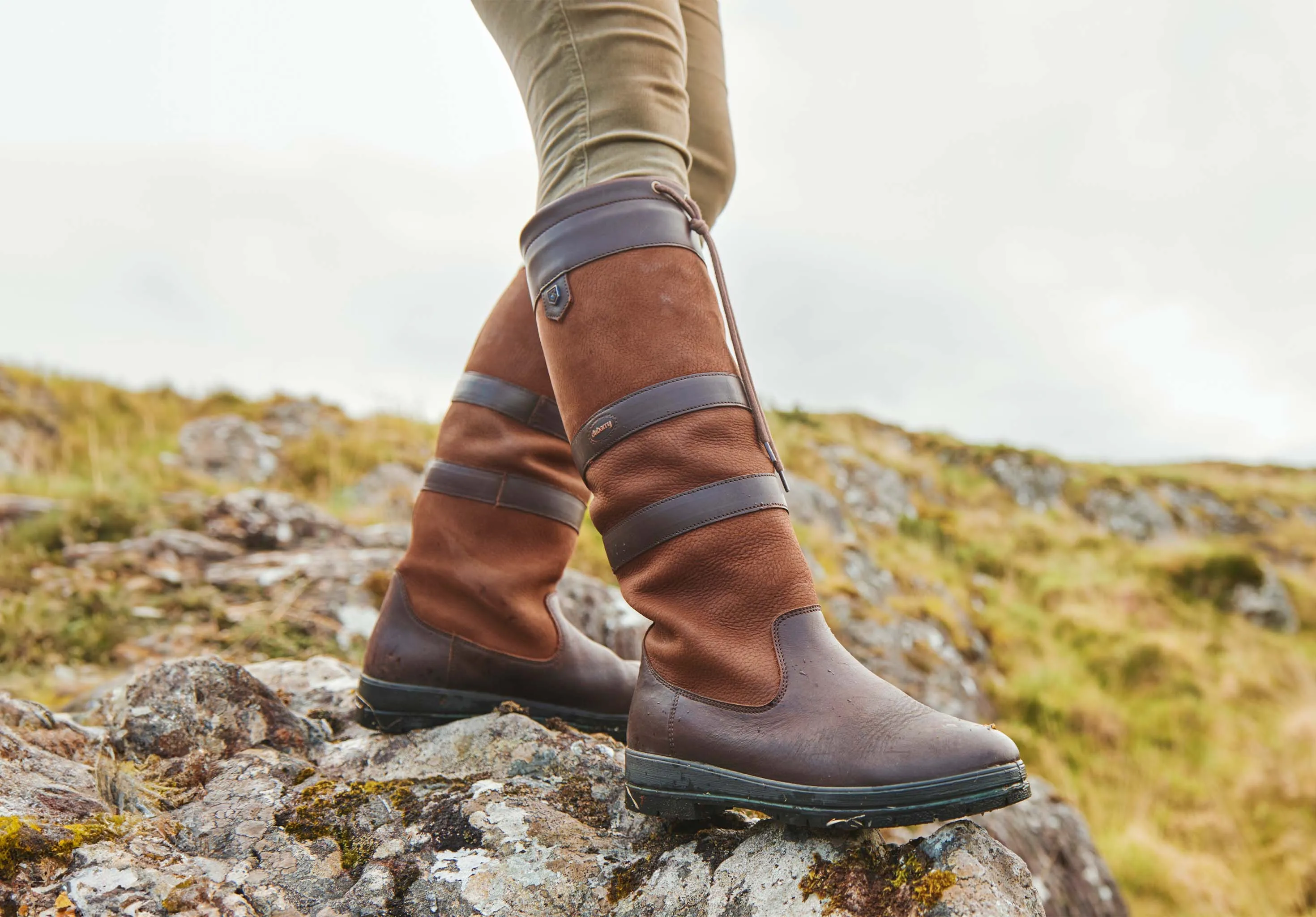 Galway Ladies Country Boot  - Walnut Running Comfort Eco Material Rough Terrain