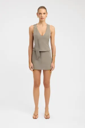 Ruching Details Ariel Low Rise Mini Skirt