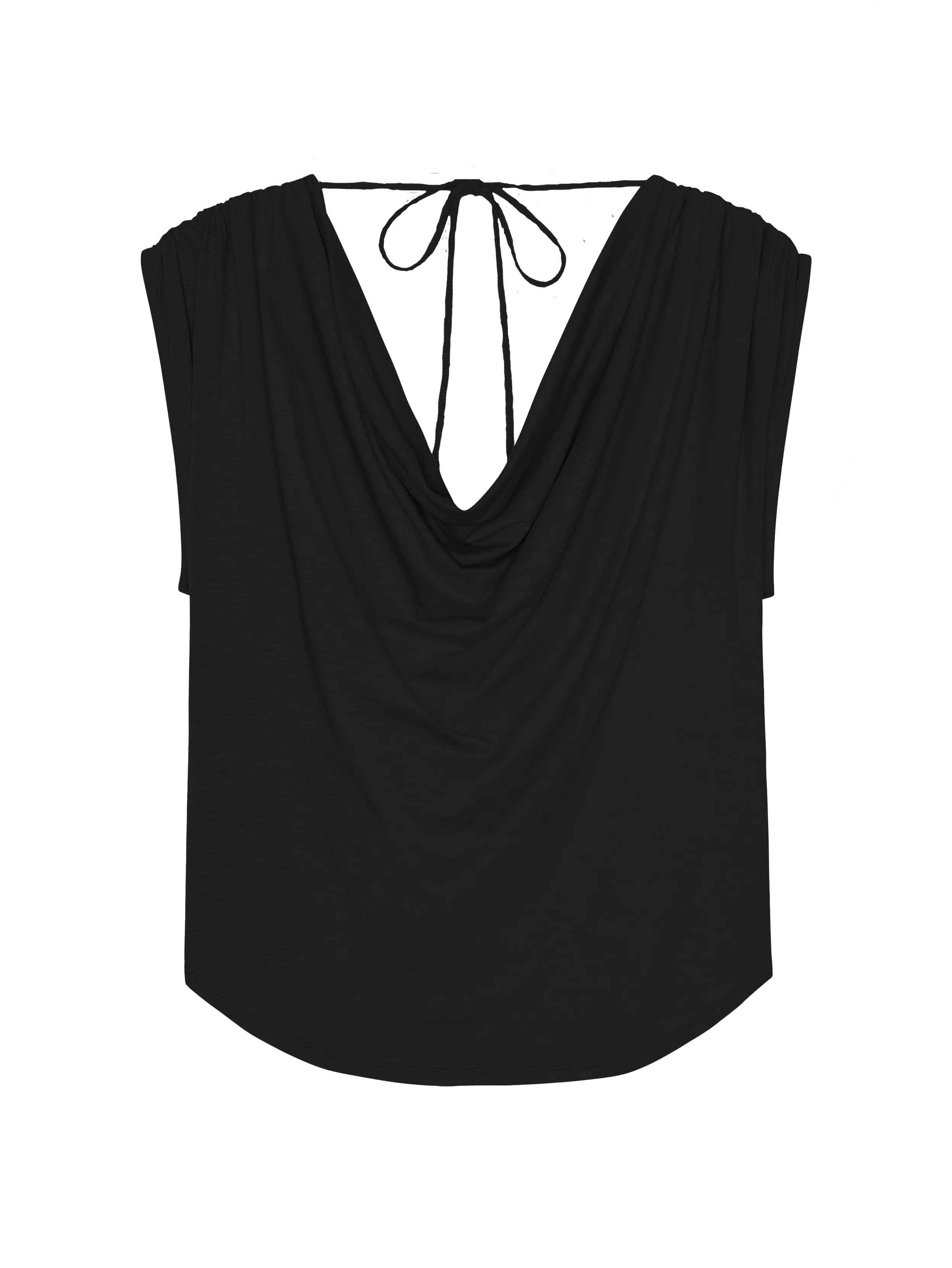 Geni Cowl Top Daily Outfit Style Boat Neck