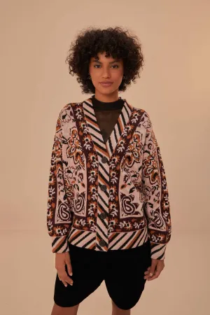 Lightwear Look Glam Tapestry Knit Cardigan